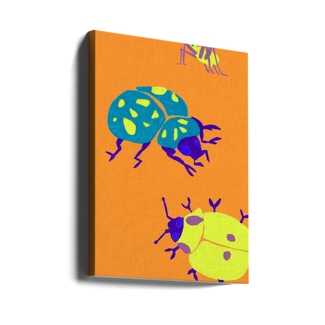 Sunny Ladybugs - Stretched Canvas, Poster or Fine Art Print I Heart Wall Art