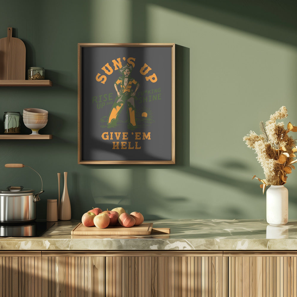 Suns Up 2.png - Stretched Canvas, Poster or Fine Art Print I Heart Wall Art