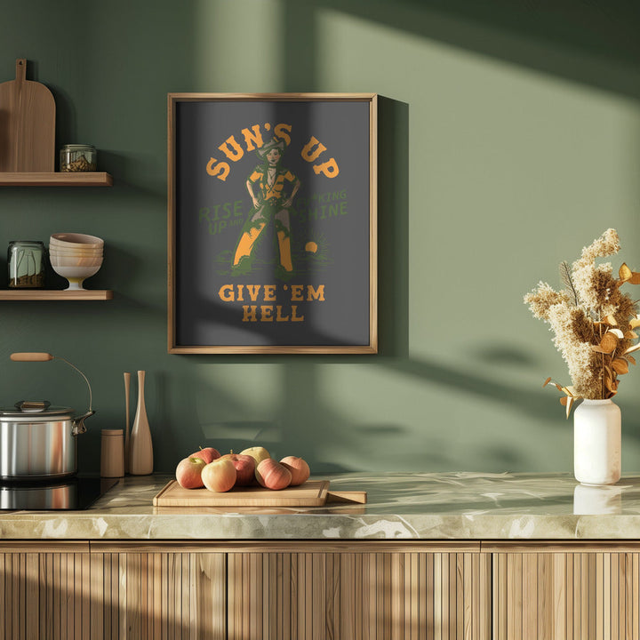 Suns Up 2.png - Stretched Canvas, Poster or Fine Art Print I Heart Wall Art