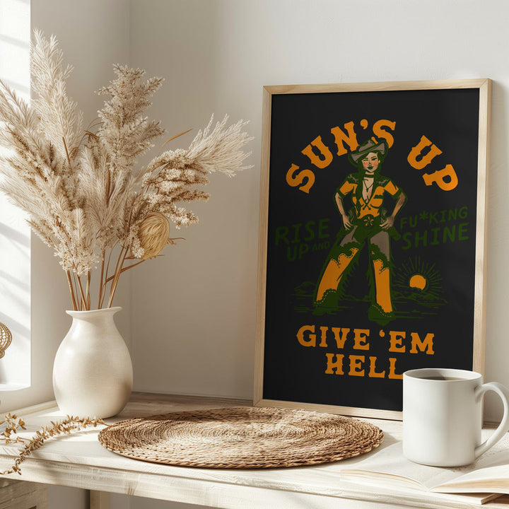 Suns Up 2.png - Stretched Canvas, Poster or Fine Art Print I Heart Wall Art