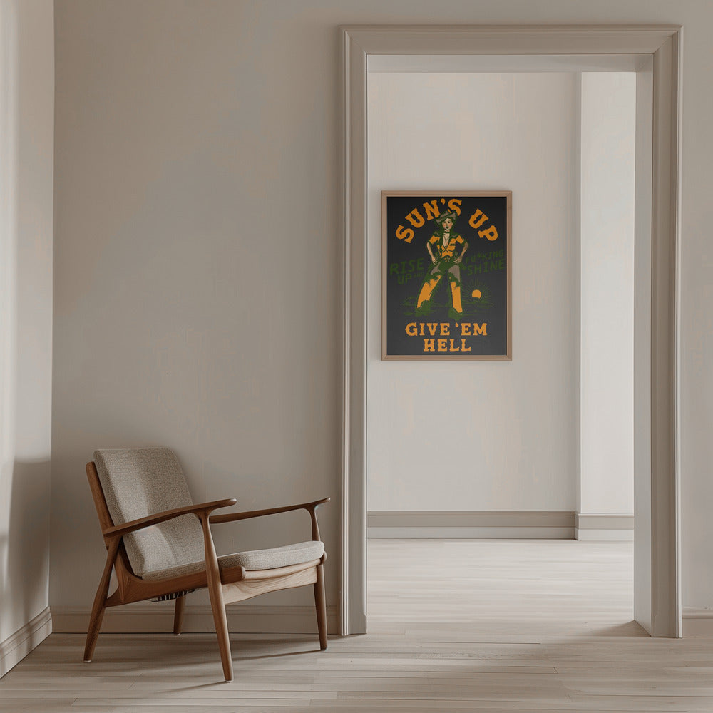 Suns Up 2.png - Stretched Canvas, Poster or Fine Art Print I Heart Wall Art
