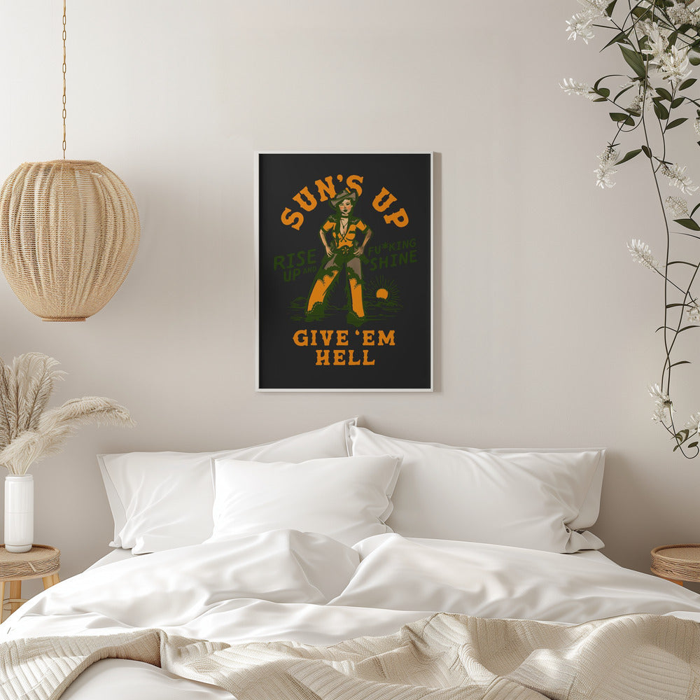 Suns Up 2.png - Stretched Canvas, Poster or Fine Art Print I Heart Wall Art