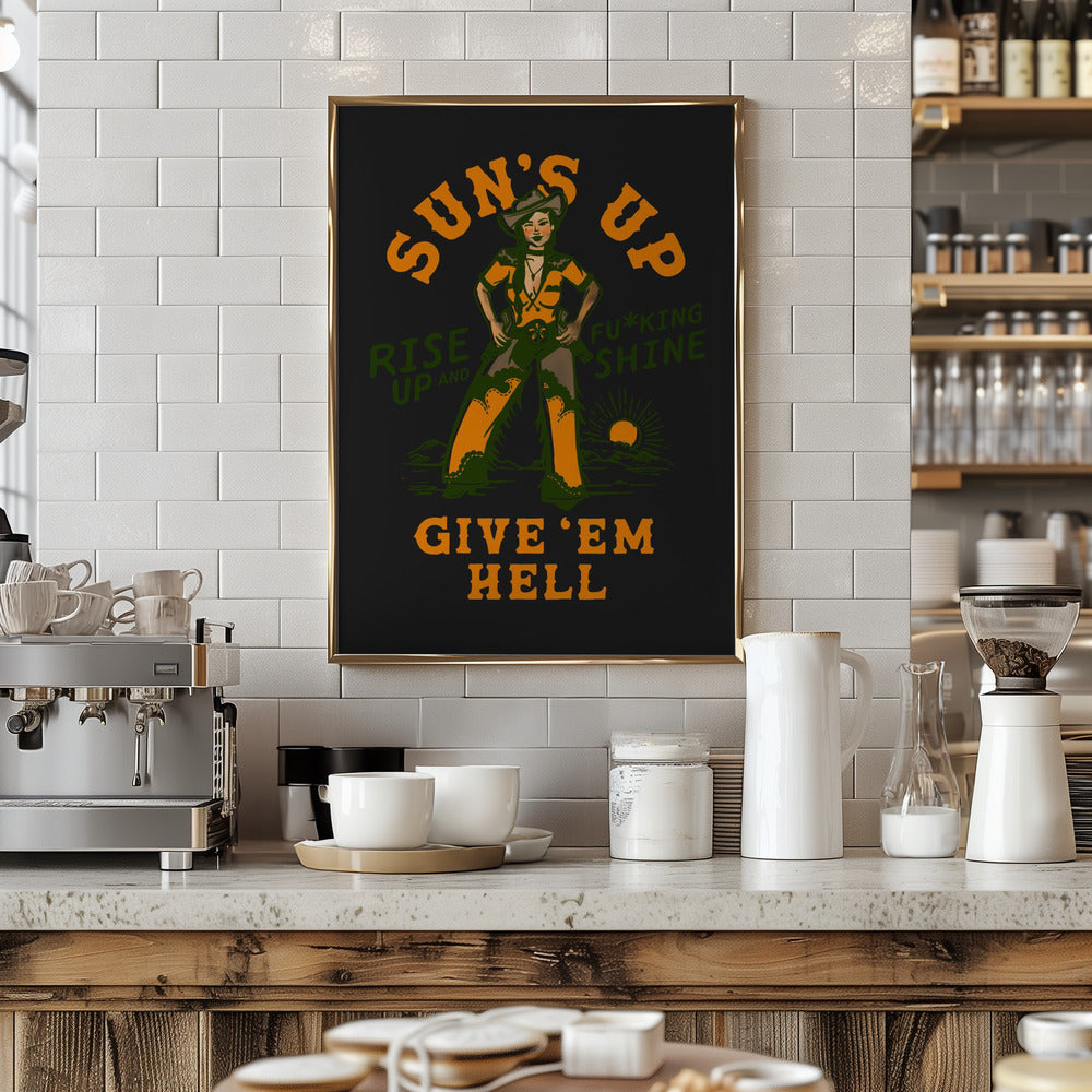 Suns Up 2.png - Stretched Canvas, Poster or Fine Art Print I Heart Wall Art