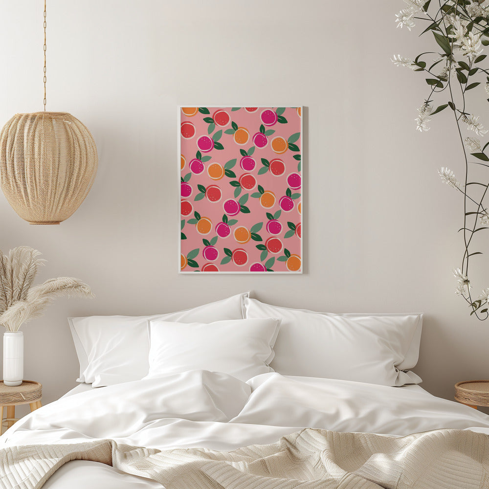 Sunset Citrus Symphony - Stretched Canvas, Poster or Fine Art Print I Heart Wall Art