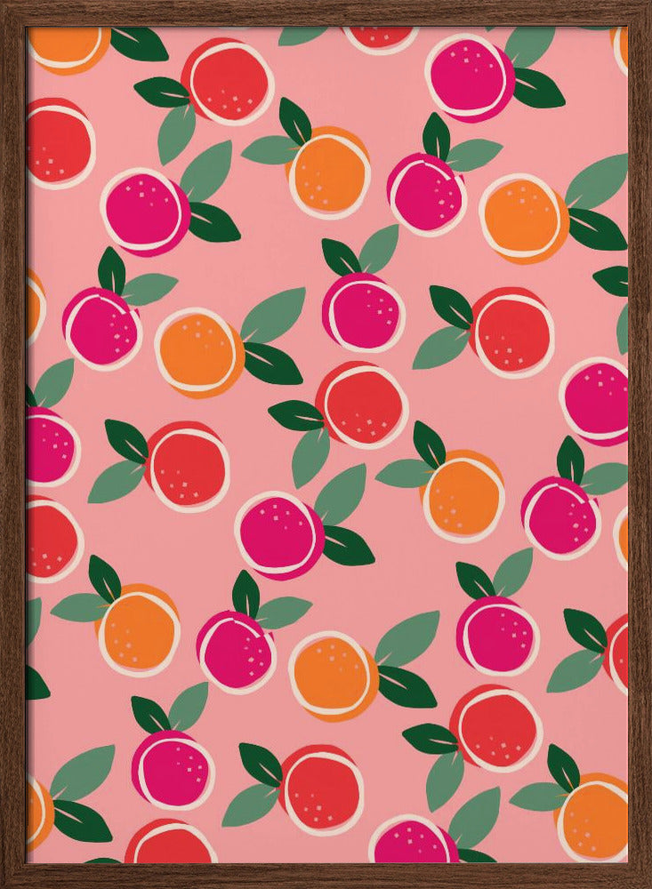 Sunset Citrus Symphony - Stretched Canvas, Poster or Fine Art Print I Heart Wall Art