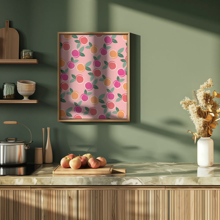 Sunset Citrus Symphony - Stretched Canvas, Poster or Fine Art Print I Heart Wall Art