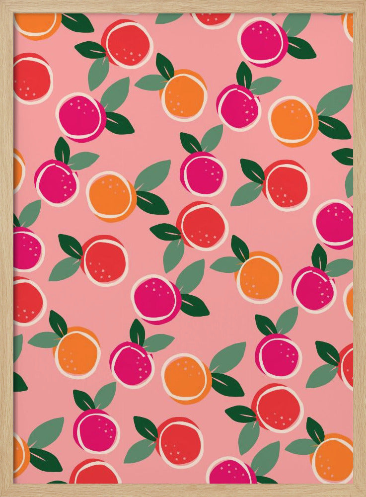 Sunset Citrus Symphony - Stretched Canvas, Poster or Fine Art Print I Heart Wall Art