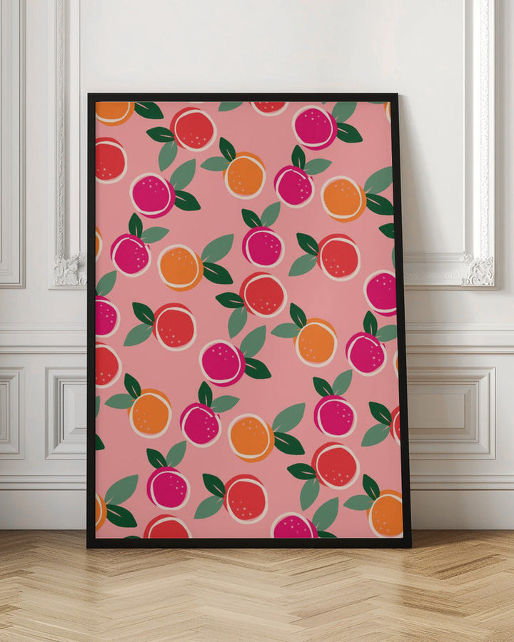 Sunset Citrus Symphony - Stretched Canvas, Poster or Fine Art Print I Heart Wall Art