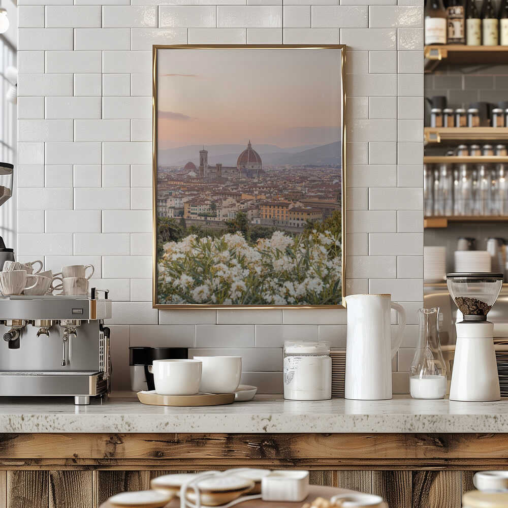Sunset In Florence II - Stretched Canvas, Poster or Fine Art Print - I Heart Wall Art - Poster Print, Canvas Print or Framed Art Print
