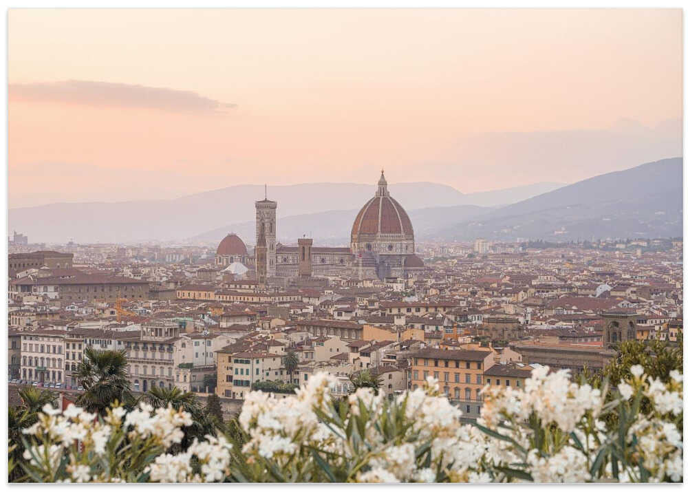 Sunset In Florence - Stretched Canvas, Poster or Fine Art Print - I Heart Wall Art - Poster Print, Canvas Print or Framed Art Print