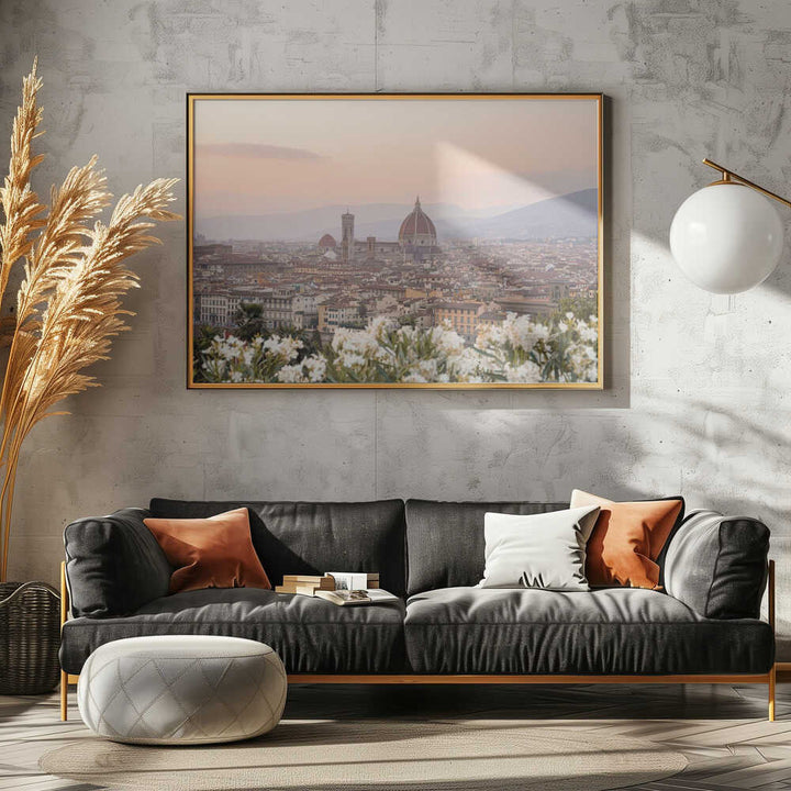Sunset In Florence - Stretched Canvas, Poster or Fine Art Print - I Heart Wall Art - Poster Print, Canvas Print or Framed Art Print