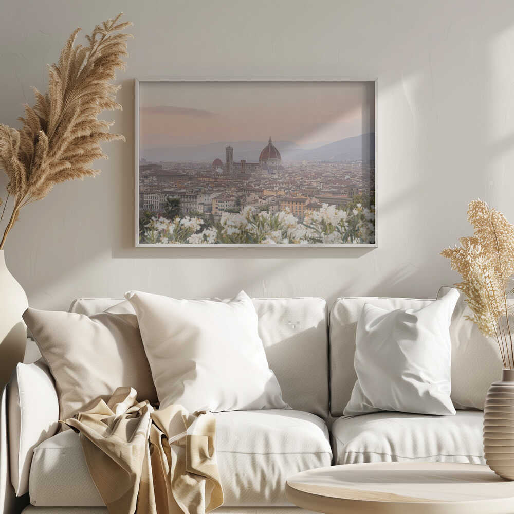 Sunset In Florence - Stretched Canvas, Poster or Fine Art Print - I Heart Wall Art - Poster Print, Canvas Print or Framed Art Print