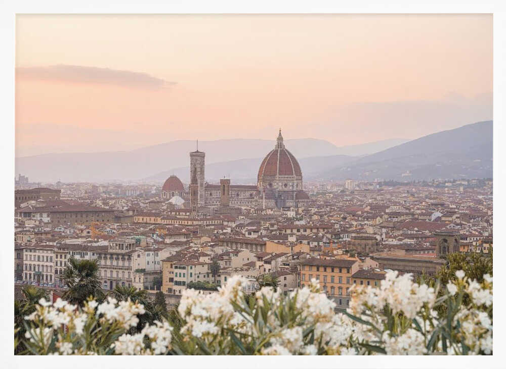 Sunset In Florence - Stretched Canvas, Poster or Fine Art Print - I Heart Wall Art - Poster Print, Canvas Print or Framed Art Print