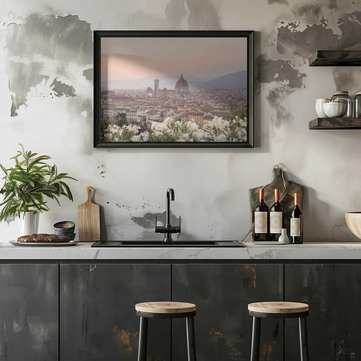 Sunset In Florence - Stretched Canvas, Poster or Fine Art Print - I Heart Wall Art - Poster Print, Canvas Print or Framed Art Print