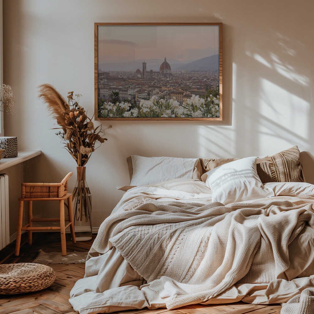 Sunset In Florence - Stretched Canvas, Poster or Fine Art Print - I Heart Wall Art - Poster Print, Canvas Print or Framed Art Print