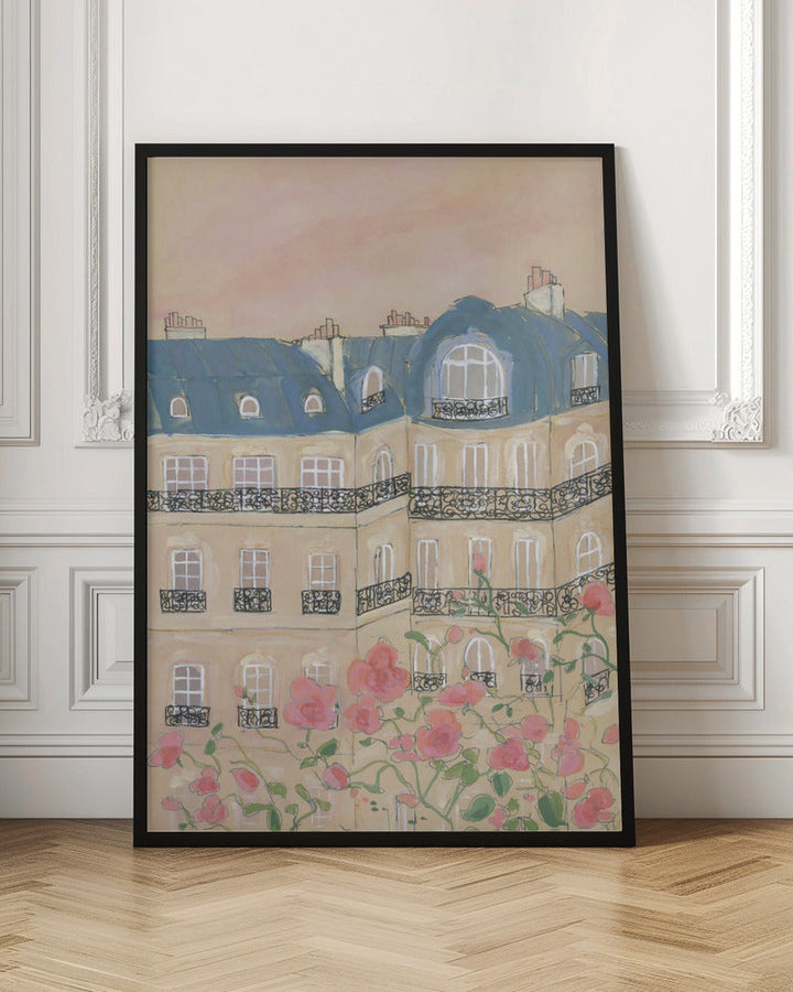 Sunset Over Paris 70x100 - Stretched Canvas, Poster or Fine Art Print I Heart Wall Art