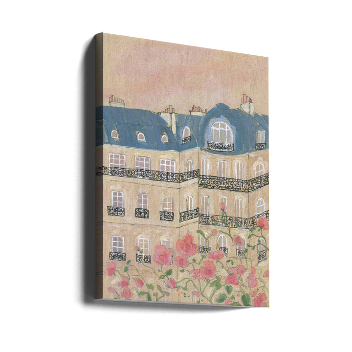 Sunset Over Paris 70x100 - Stretched Canvas, Poster or Fine Art Print I Heart Wall Art