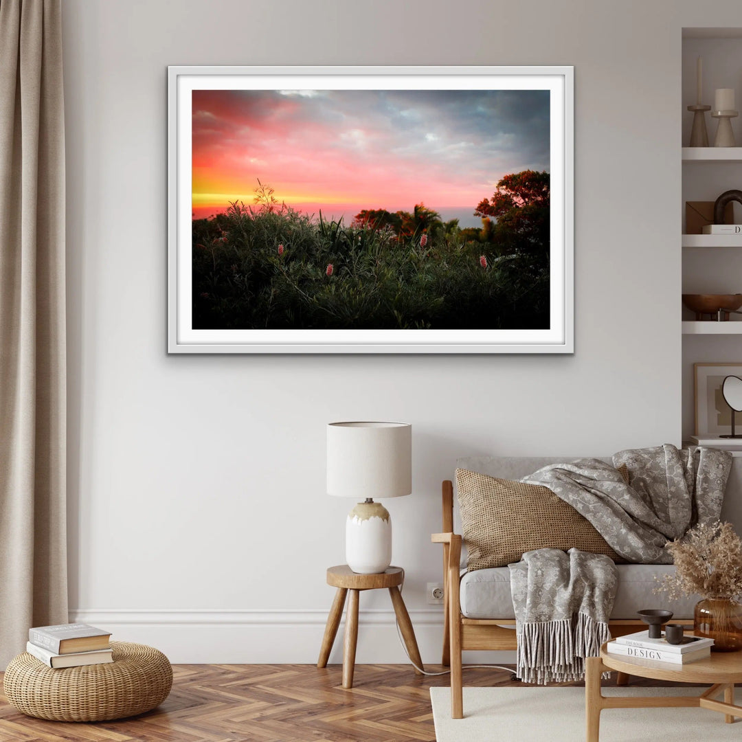 Sunset Over The Ocean - Stradbroke Island Sunset Photographic Wall Art Print - I Heart Wall Art