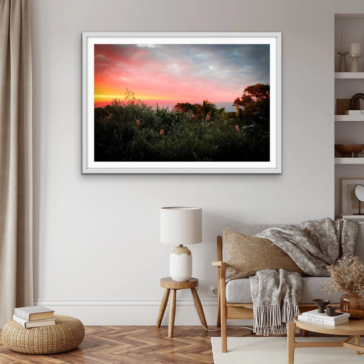Sunset Over The Ocean - Stradbroke Island Sunset Photographic Wall Art Print - I Heart Wall Art