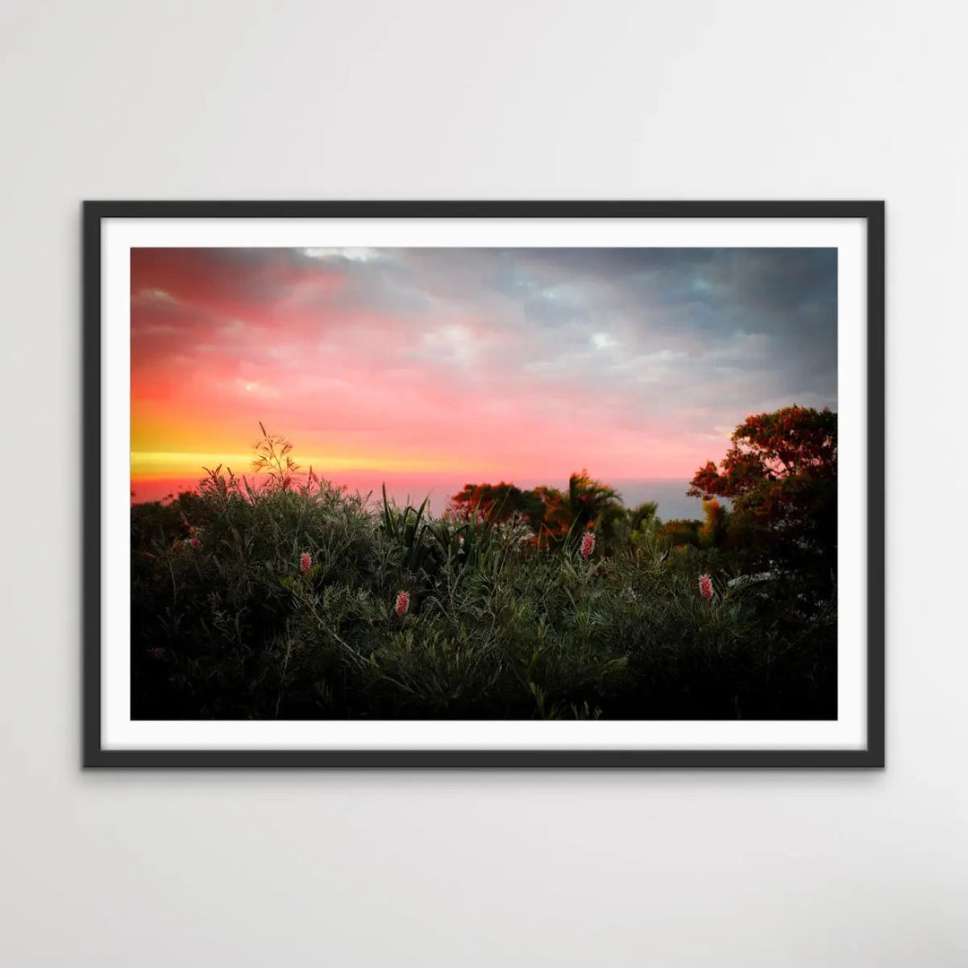 Sunset Over The Ocean - Stradbroke Island Sunset Photographic Wall Art Print - I Heart Wall Art