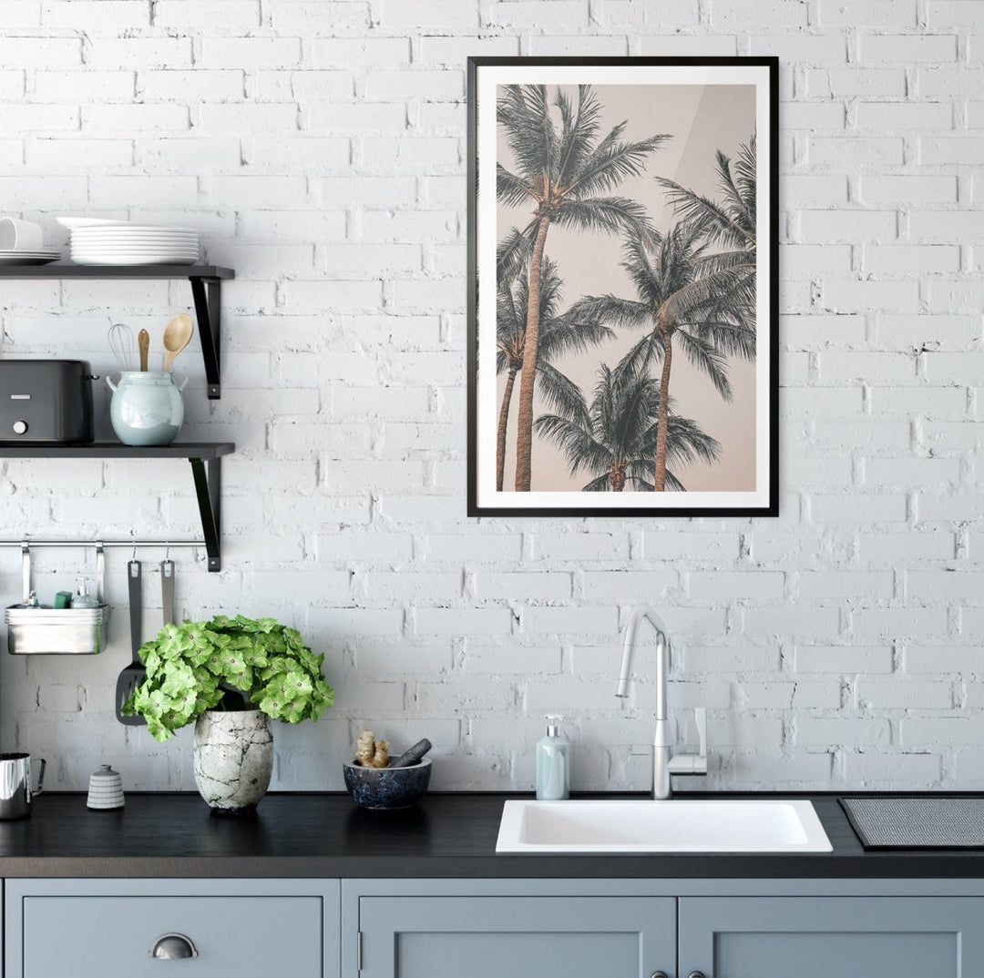 Sunset Palms I - Coastal Palm Photographic Art / Stretched Canvas Print - I Heart Wall Art - Poster Print, Canvas Print or Framed Art Print