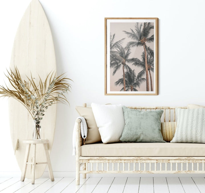 Sunset Palms II - Coastal Palm Photographic Art / Stretched Canvas Print - I Heart Wall Art - Poster Print, Canvas Print or Framed Art Print