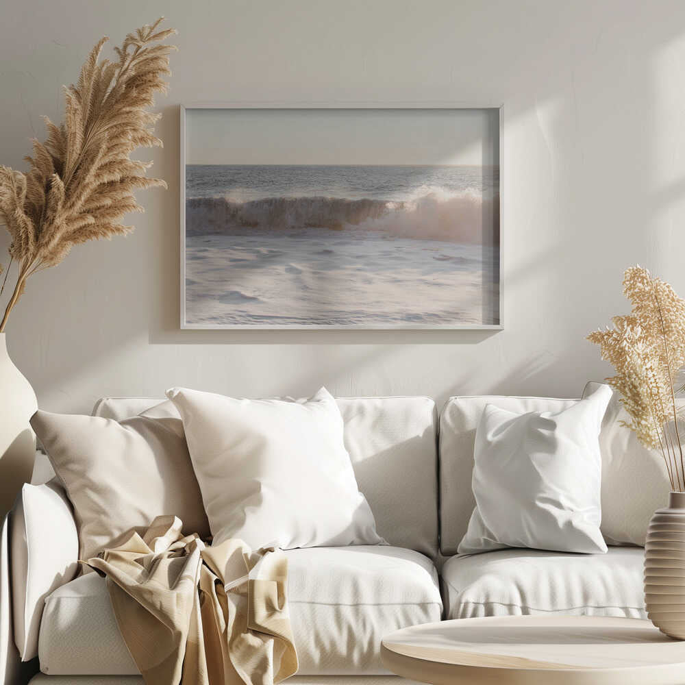 Sunset Waves - Stretched Canvas, Poster or Fine Art Print - I Heart Wall Art - Poster Print, Canvas Print or Framed Art Print