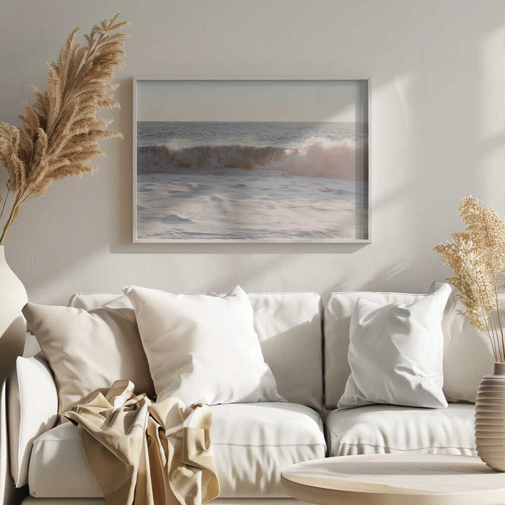 Sunset Waves - Stretched Canvas, Poster or Fine Art Print - I Heart Wall Art - Poster Print, Canvas Print or Framed Art Print