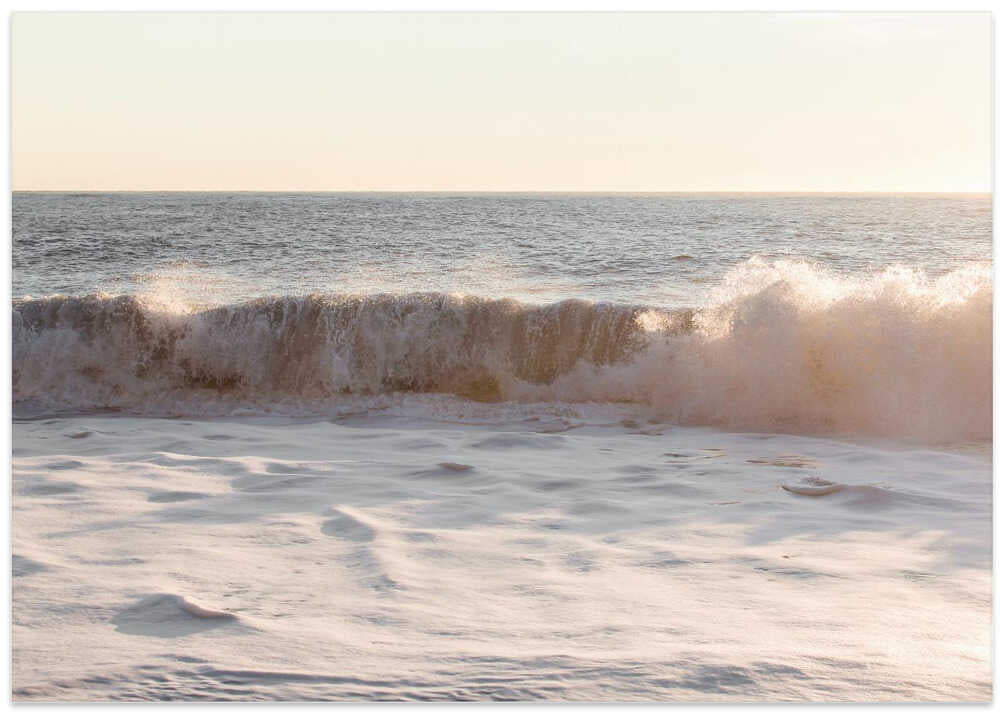 Sunset Waves - Stretched Canvas, Poster or Fine Art Print - I Heart Wall Art - Poster Print, Canvas Print or Framed Art Print