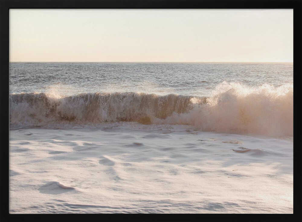 Sunset Waves - Stretched Canvas, Poster or Fine Art Print - I Heart Wall Art - Poster Print, Canvas Print or Framed Art Print