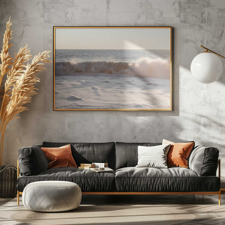 Sunset Waves - Stretched Canvas, Poster or Fine Art Print - I Heart Wall Art - Poster Print, Canvas Print or Framed Art Print