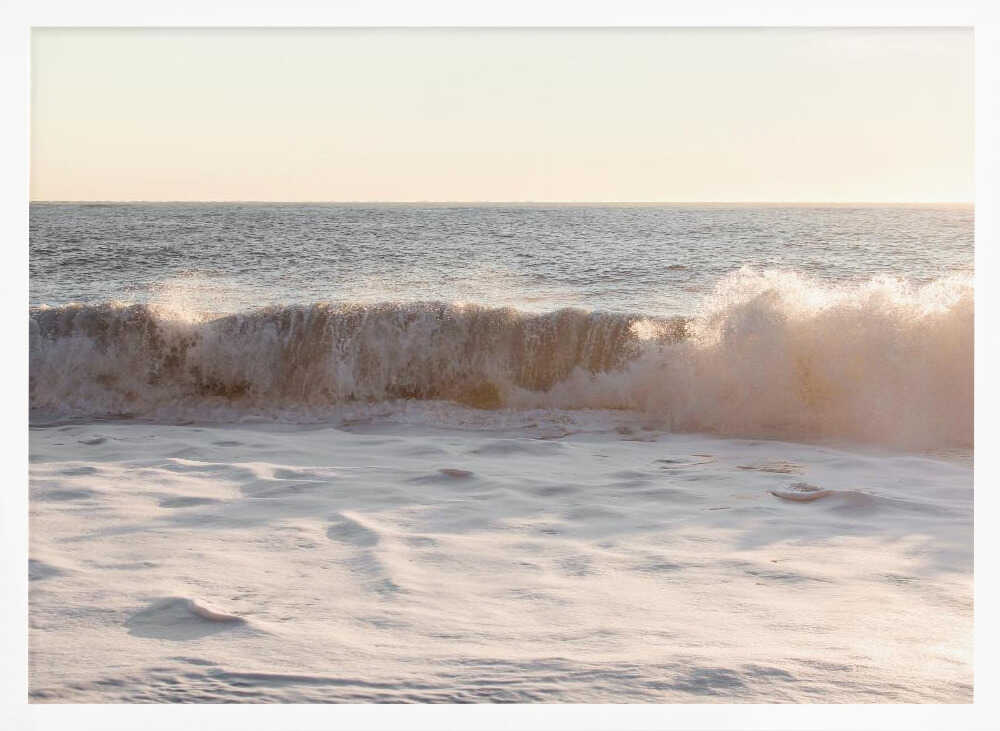 Sunset Waves - Stretched Canvas, Poster or Fine Art Print - I Heart Wall Art - Poster Print, Canvas Print or Framed Art Print