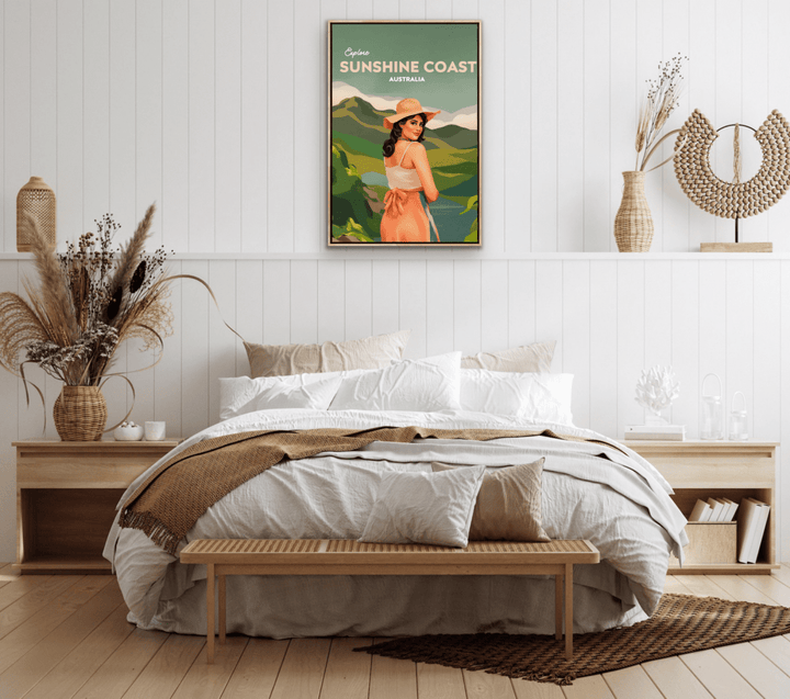 Sunshine Coast - Travel Print on Paper Or Canvas - I Heart Wall Art - Poster Print, Canvas Print or Framed Art Print