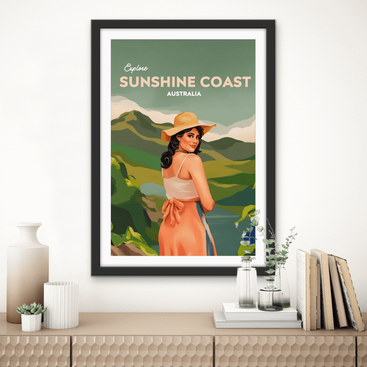Sunshine Coast - Travel Print on Paper Or Canvas - I Heart Wall Art - Poster Print, Canvas Print or Framed Art Print