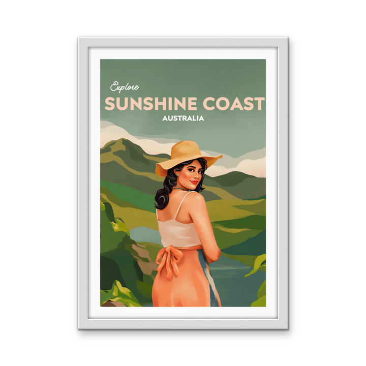 Sunshine Coast - Travel Print on Paper Or Canvas - I Heart Wall Art - Poster Print, Canvas Print or Framed Art Print
