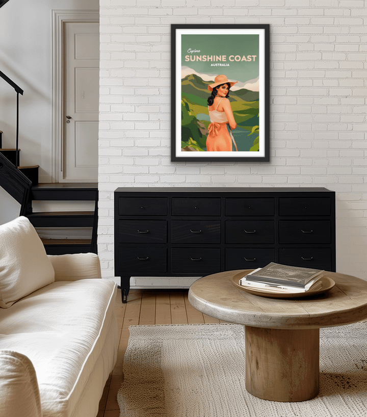 Sunshine Coast - Travel Print on Paper Or Canvas - I Heart Wall Art - Poster Print, Canvas Print or Framed Art Print