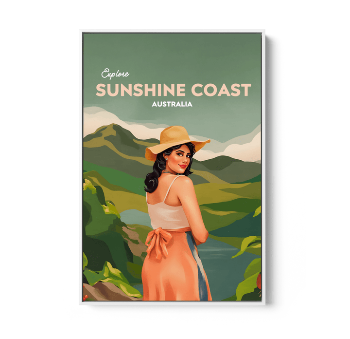 Sunshine Coast - Travel Print on Paper Or Canvas - I Heart Wall Art - Poster Print, Canvas Print or Framed Art Print