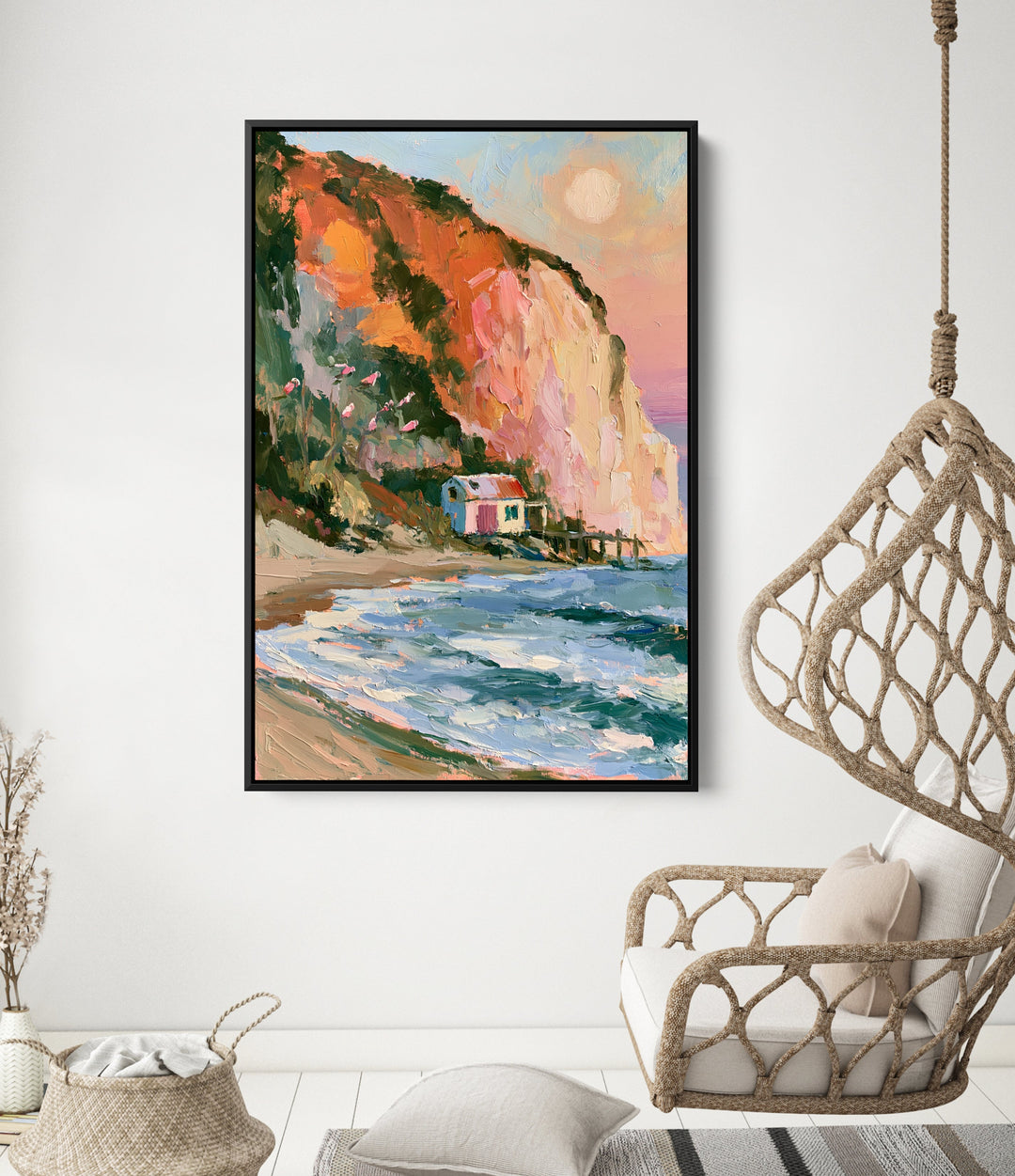 Sunwashed Coast by IHeartStudio - Australian Contemporary Coastal Portrait Canvas Print