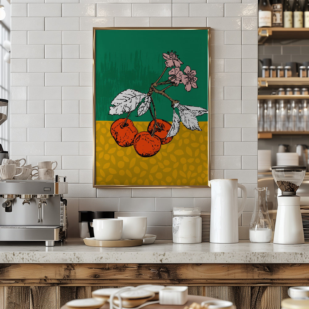 Super Fruits – Cherry for Passion and Love - Stretched Canvas, Poster or Fine Art Print I Heart Wall Art