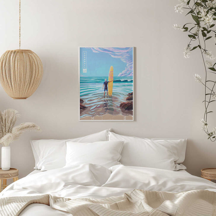 Surf Cornwall - Stretched Canvas, Poster or Fine Art Print - I Heart Wall Art - Poster Print, Canvas Print or Framed Art Print