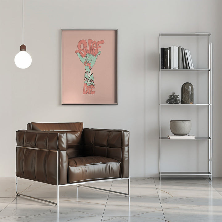 Surf or die - Stretched Canvas, Poster or Fine Art Print I Heart Wall Art