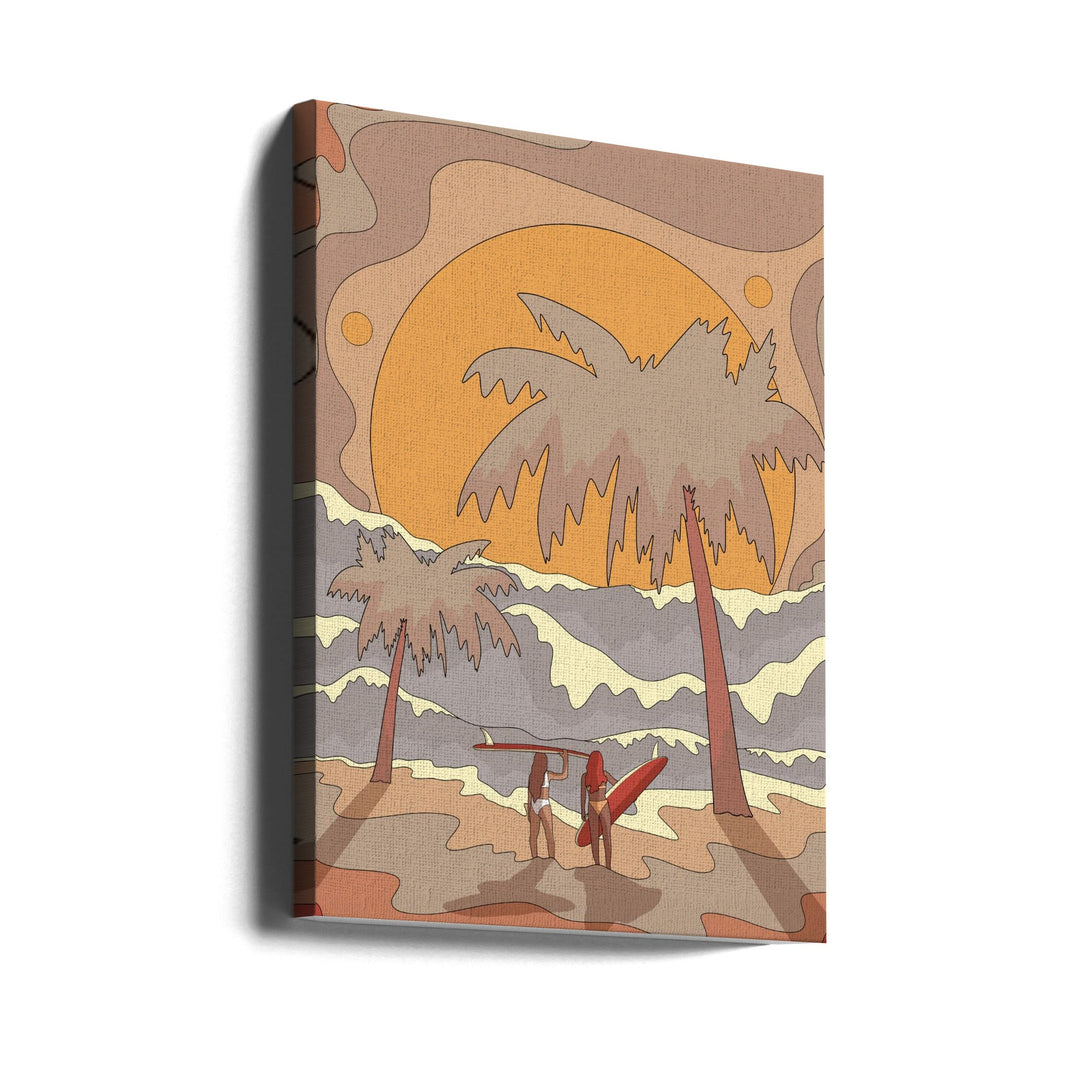 Surfer Besties - Stretched Canvas, Poster or Fine Art Print I Heart Wall Art
