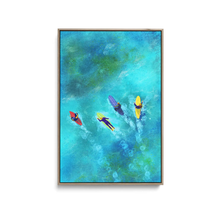 Surfer Dudes by Raissa Oltmanns - Stretched Canvas Print or Framed Fine Art Print - Artwork I Heart Wall Art Australia 