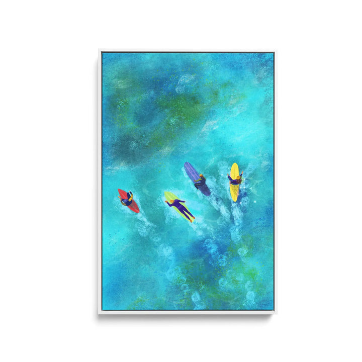 Surfer Dudes by Raissa Oltmanns - Stretched Canvas Print or Framed Fine Art Print - Artwork I Heart Wall Art Australia 