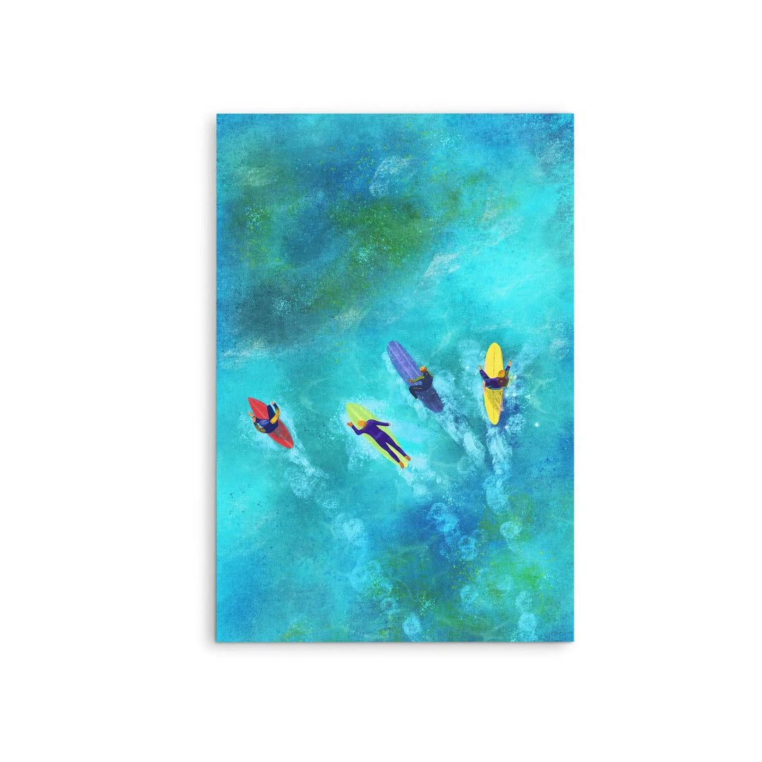 Surfer Dudes by Raissa Oltmanns - Stretched Canvas Print or Framed Fine Art Print - Artwork I Heart Wall Art Australia 