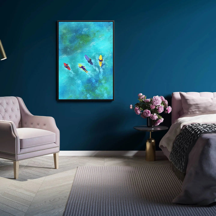 Surfer Dudes by Raissa Oltmanns - Stretched Canvas Print or Framed Fine Art Print - Artwork I Heart Wall Art Australia 
