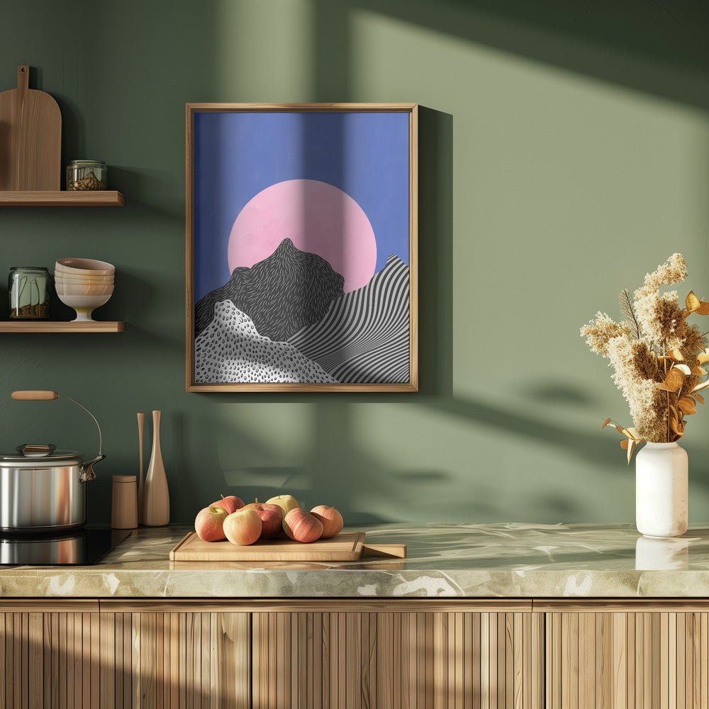 Surreal Peaks View - Stretched Canvas, Poster or Fine Art Print - I Heart Wall Art - Poster Print, Canvas Print or Framed Art Print