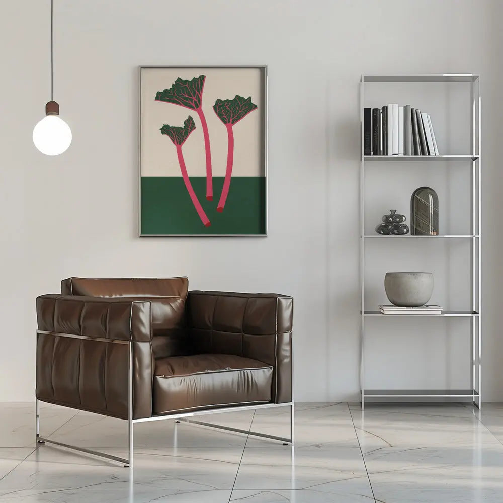 Swedish Garden Rhabarber - Stretched Canvas, Poster or Fine Art Print I Heart Wall Art