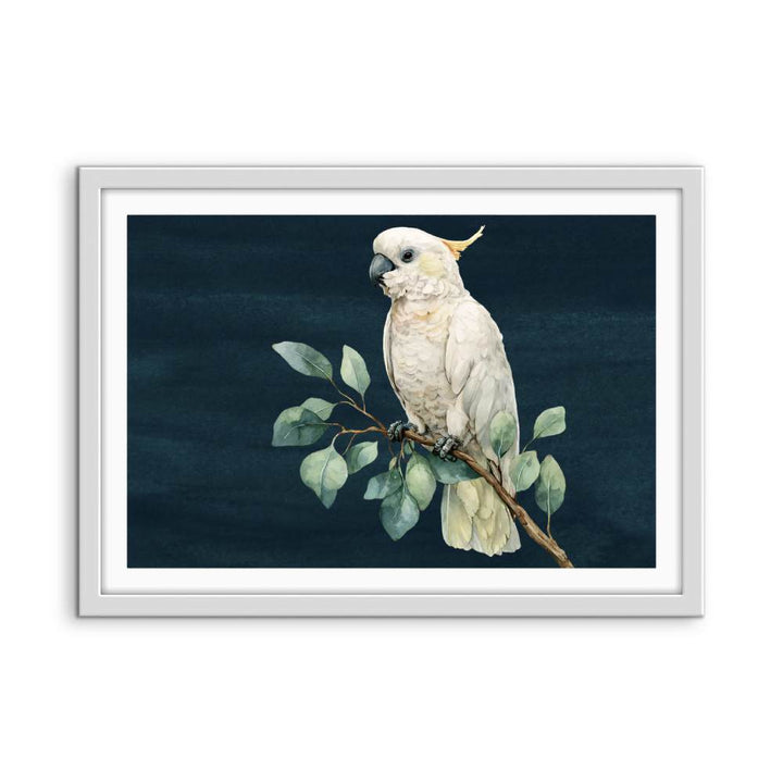 Sweet Cockatoo - Art Print of Sulphur Crested Cockatoo - I Heart Wall Art - Poster Print, Canvas Print or Framed Art Print