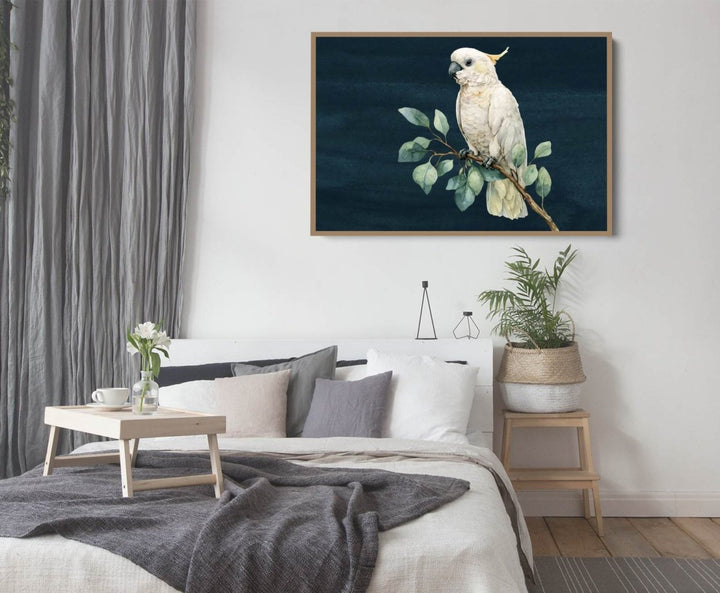 Sweet Cockatoo - Art Print of Sulphur Crested Cockatoo - I Heart Wall Art - Poster Print, Canvas Print or Framed Art Print